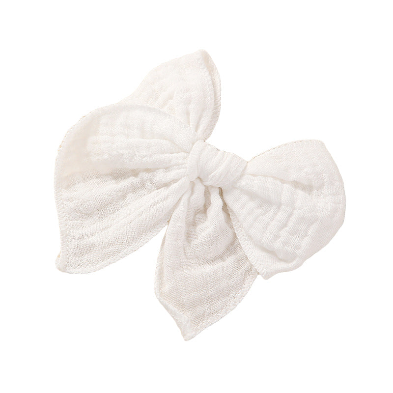 Girls Solid Color Bow Accessories Headwear
