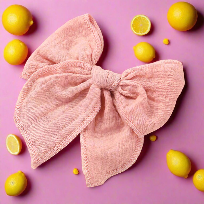Girls Solid Color Bow Accessories Headwear