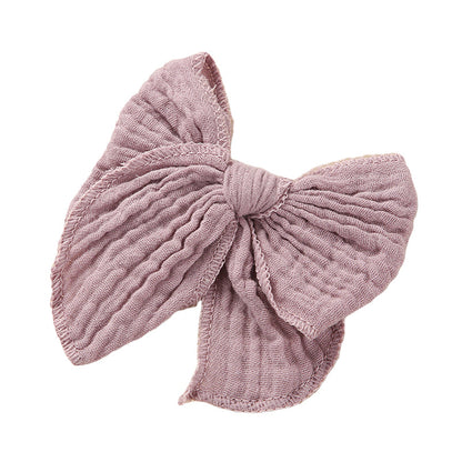Girls Solid Color Bow Accessories Headwear