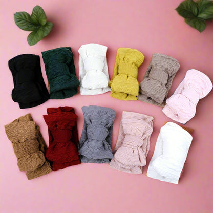 Girls Solid Color Bow Accessories Headwear