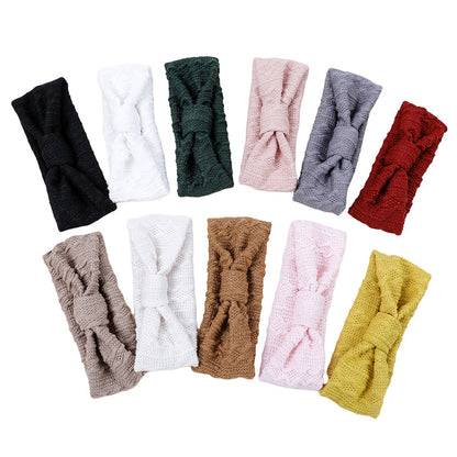 Girls Solid Color Bow Accessories Headwear