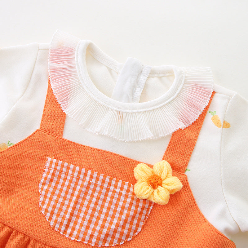 Baby Kid Girls Flower Print Dresses Wholesale 221221282