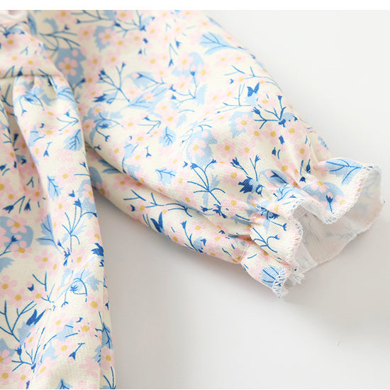 Baby Girls Flower Print Rompers Accessories Headwear Wholesale 221221329