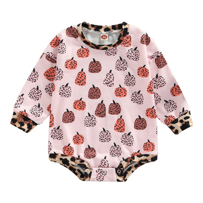 Baby Girls Flower Print Halloween Rompers