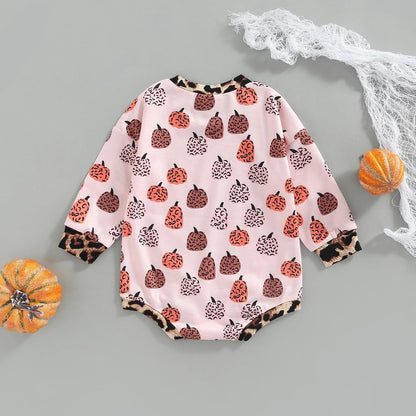 Baby Girls Flower Print Halloween Rompers