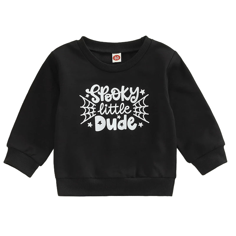 Baby Kid Unisex Letters Print Halloween Tops
