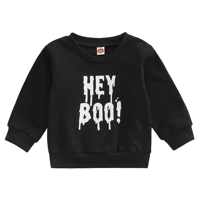 Baby Kid Unisex Letters Print Halloween Tops