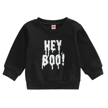 Baby Kid Unisex Letters Print Halloween Tops