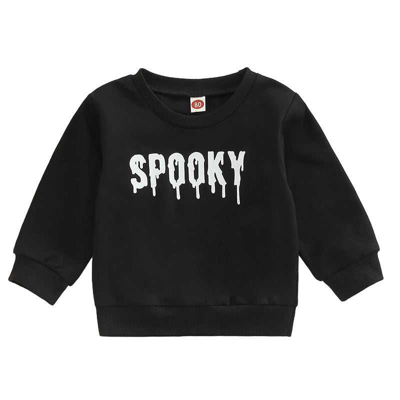 Baby Kid Unisex Letters Print Halloween Tops