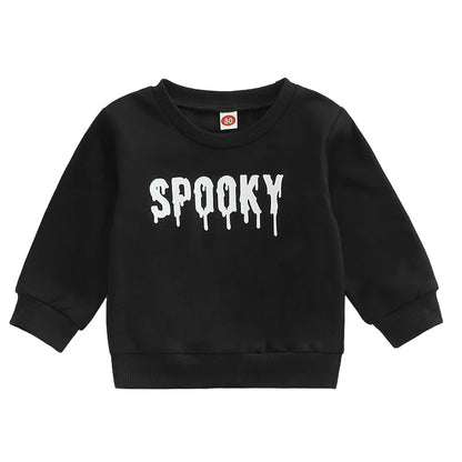 Baby Kid Unisex Letters Print Halloween Tops