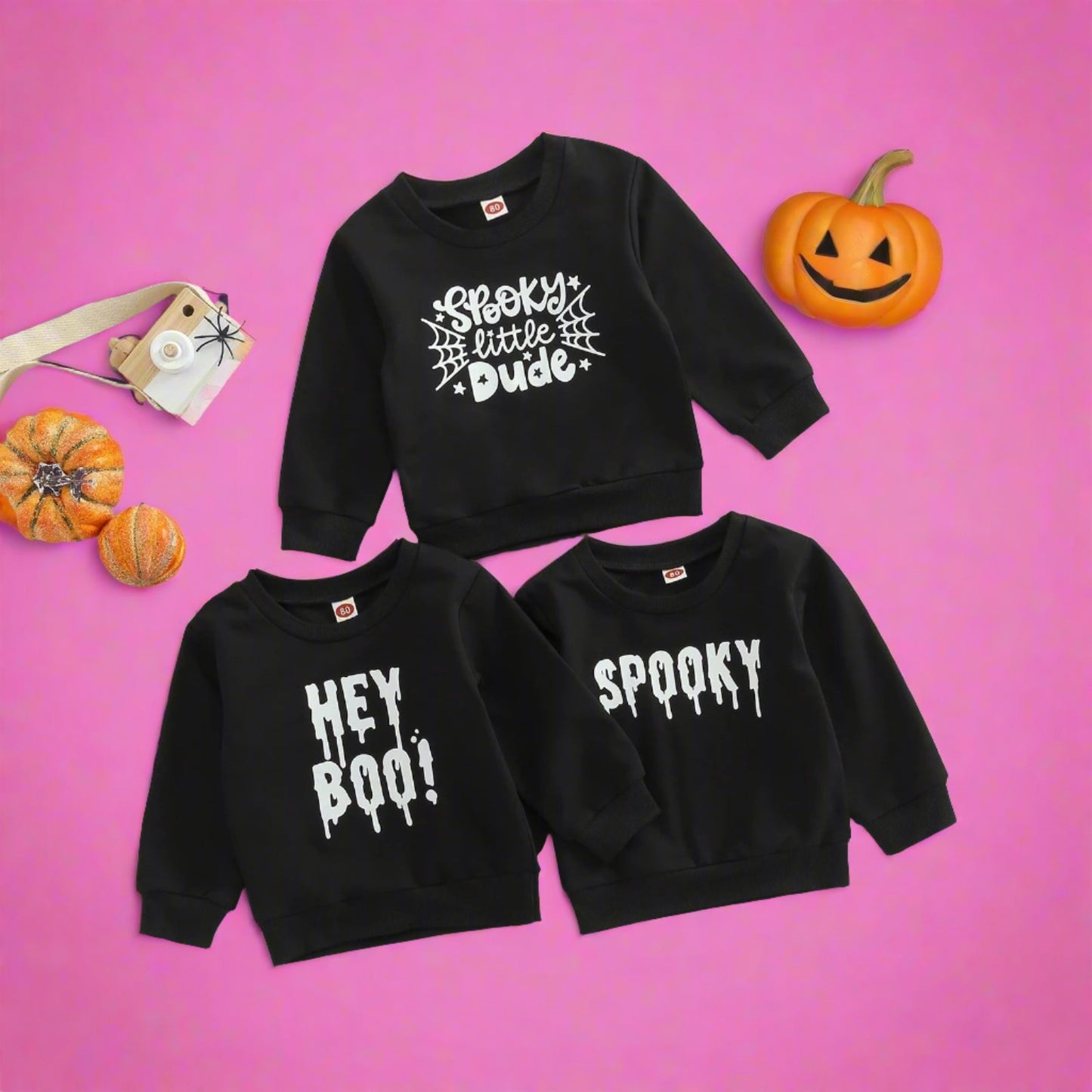 Baby Kid Unisex Letters Print Halloween Tops