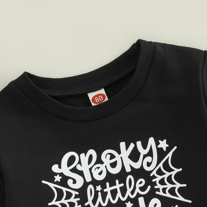 Baby Kid Unisex Letters Print Halloween Tops