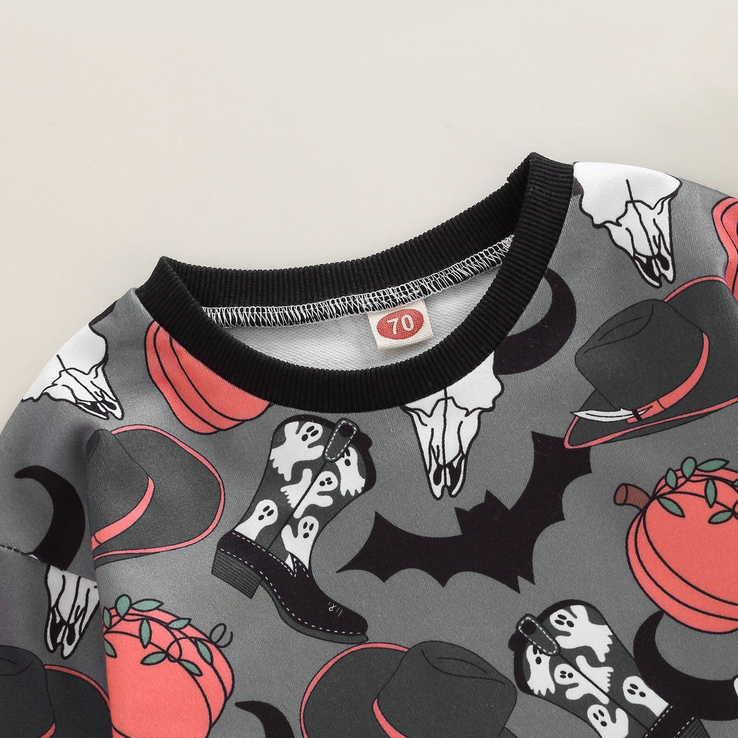 Baby Girls Cartoon Print Halloween Rompers