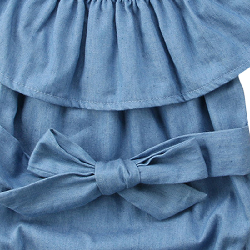 Baby Girls Solid Color Rompers And Headwear