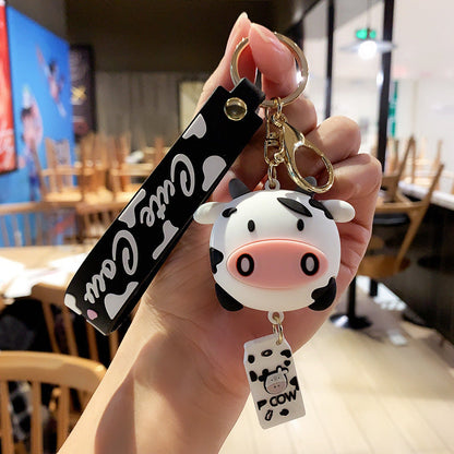 Cute Cow PVC Keychain