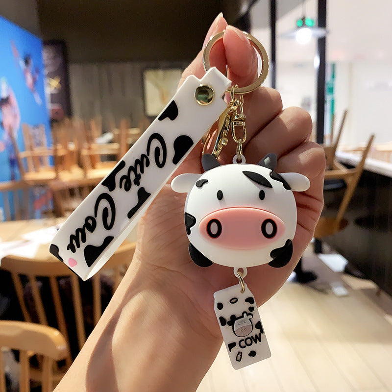 Cute Cow PVC Keychain