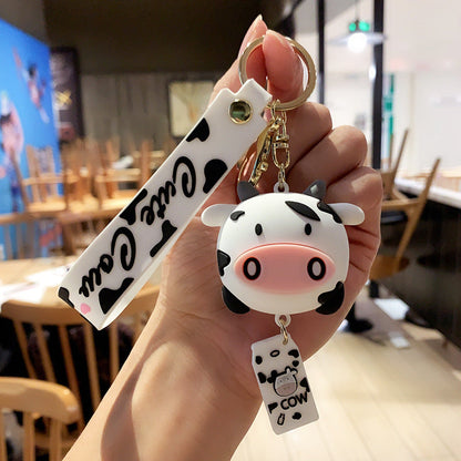 Cute Cow PVC Keychain