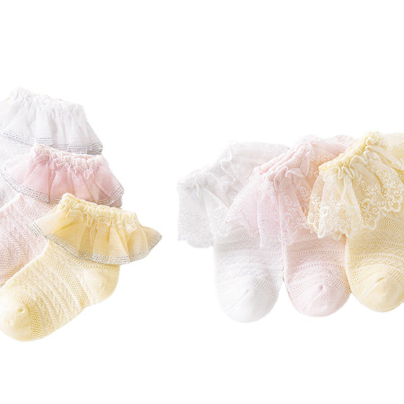 Baby Kid Girls Solid Color Lace Accessories Socks Wholesale 222710398