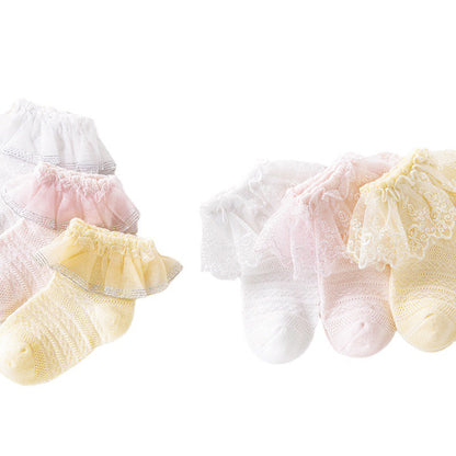 Baby Kid Girls Solid Color Lace Accessories Socks Wholesale 222710398