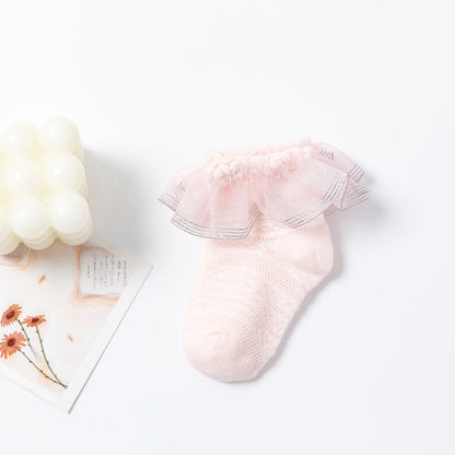 Baby Kid Girls Solid Color Lace Accessories Socks Wholesale 222710398