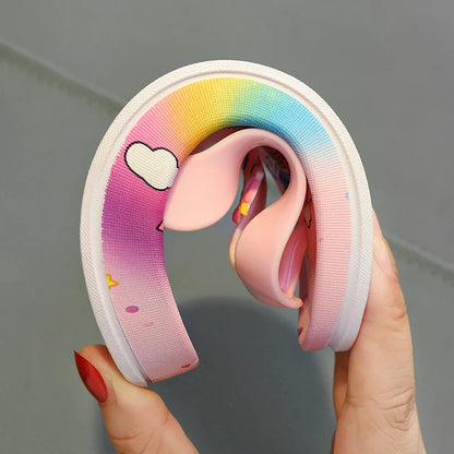 Girls Colorful Unicorn Flip-flops