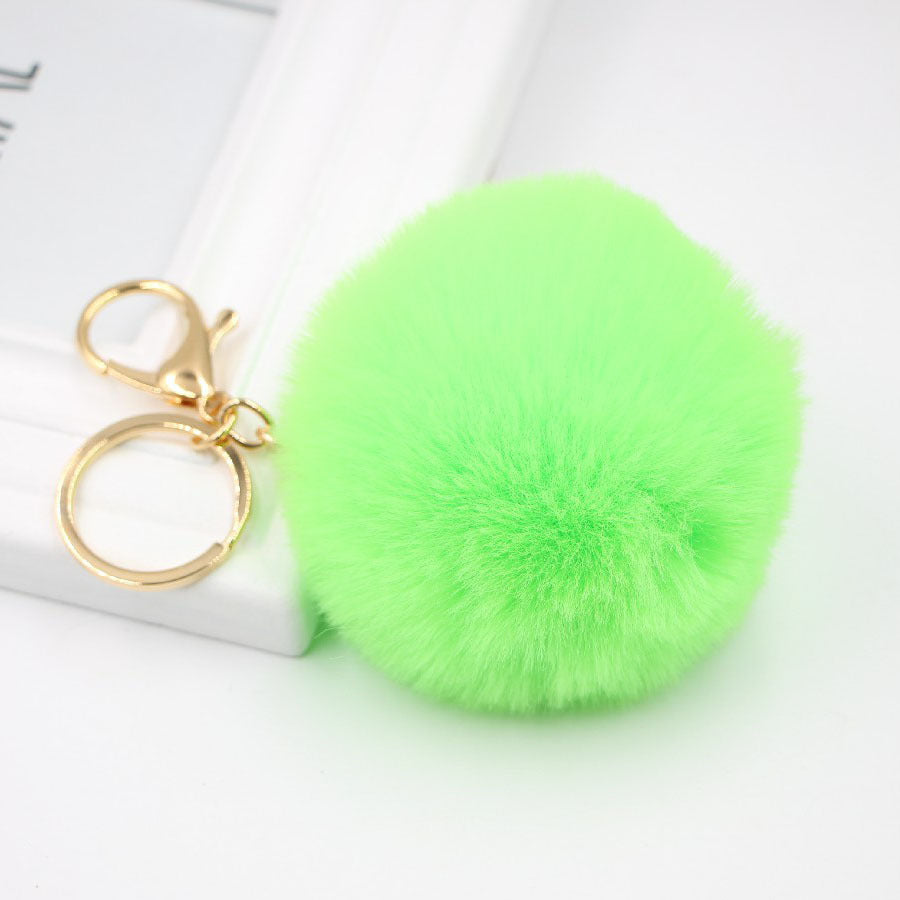 Rabbit Fur Ball Keychain Plush