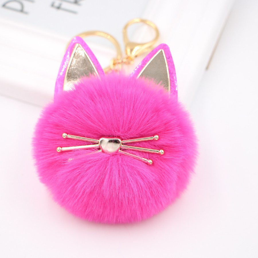 Artificial Fur Cat Fur Ball Key Chain