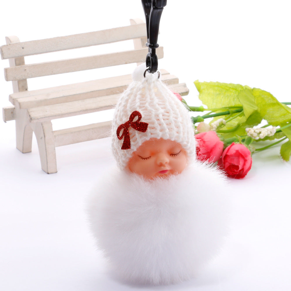 Sleep Doll Plush Keychain