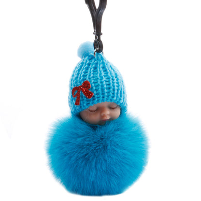 Sleep Doll Plush Keychain