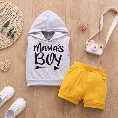 Wholesale Boys Sleeveless Hoodie Cotton Baby Clothes