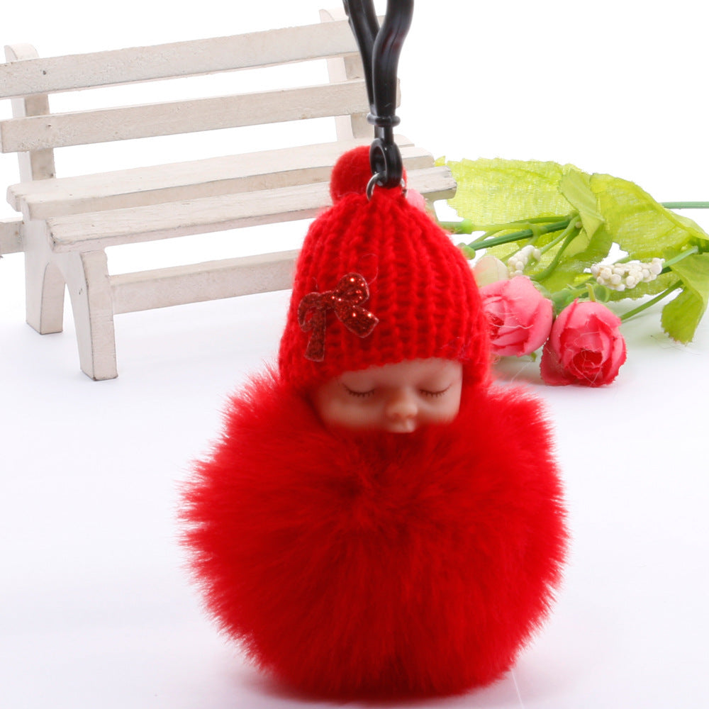 Sleep Doll Plush Keychain