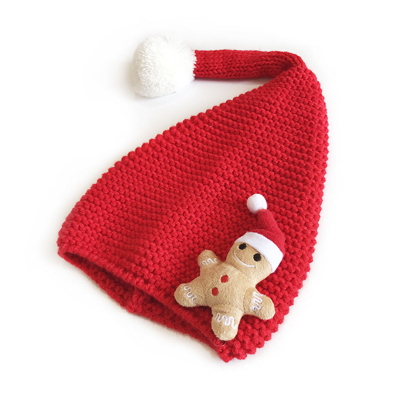 Wholesale Children's Cartoon Christmas Fur Ball Warm Knitted Beanie