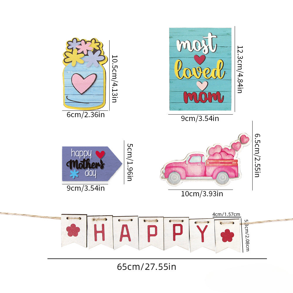Mother's Day Pallets with Wooden Ornaments