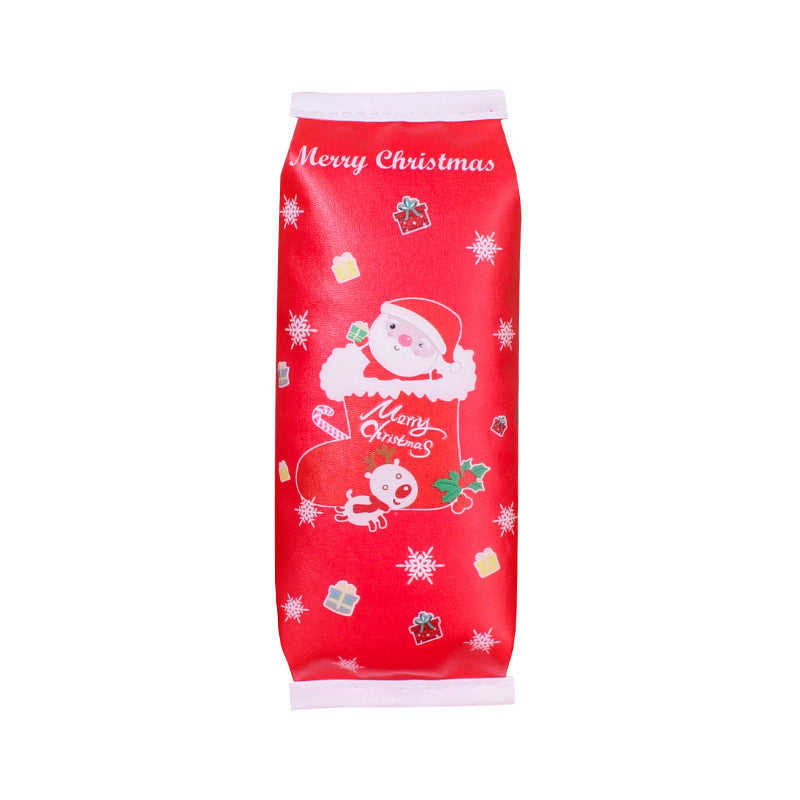 Leather Cartoon Christmas Pencil Case