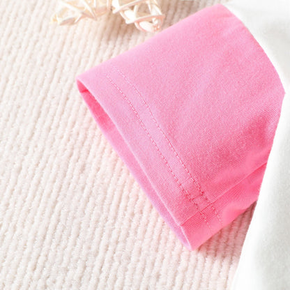 3 Pieces Set Baby Girls T-Shirts Solid Color Shorts Bow Headwear