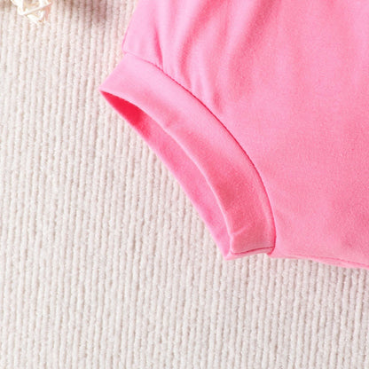 3 Pieces Set Baby Girls T-Shirts Solid Color Shorts Bow Headwear