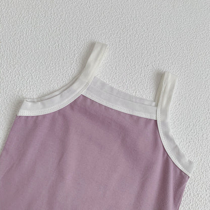 3 Pieces Set Baby Girls Tank Tops Shorts And Bow