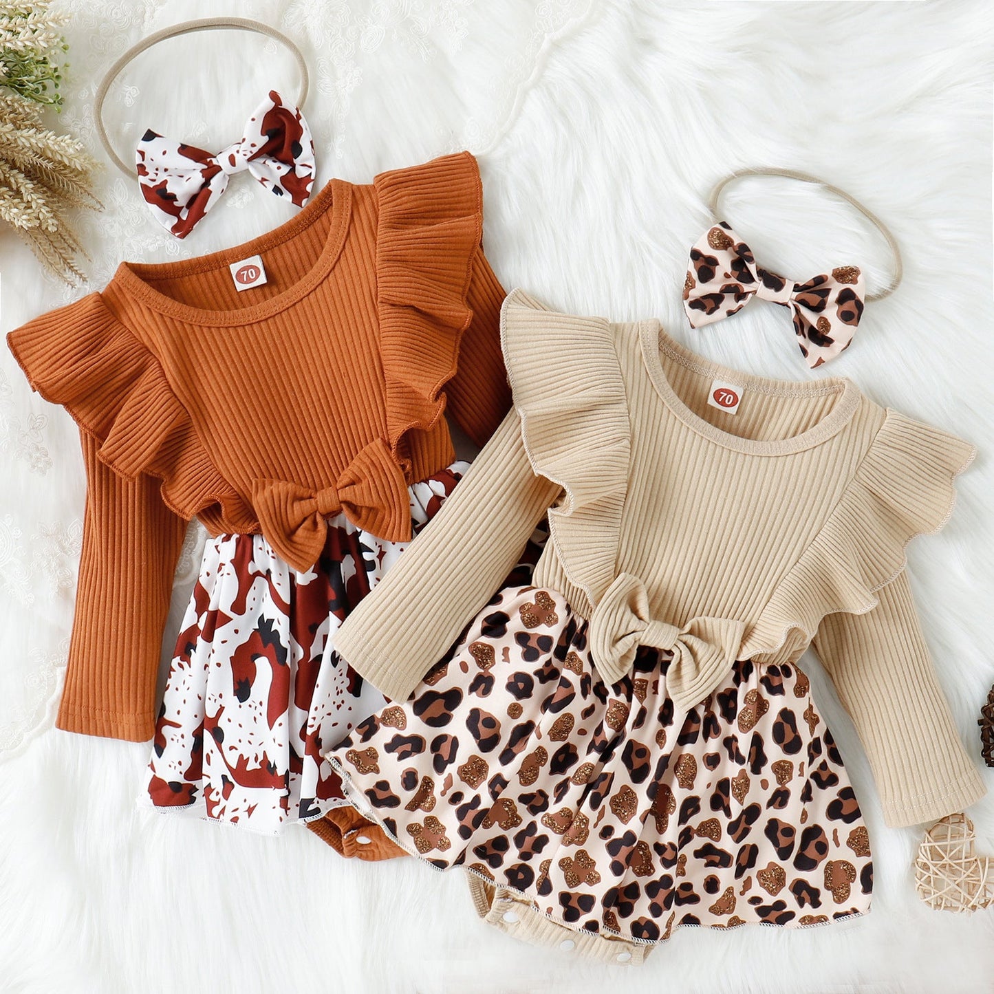 Baby Girls Color-blocking Bow Accessories Headwear