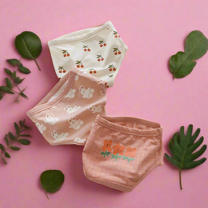 Girls Flower Fruit Cartoon Print Underwears Wholesale