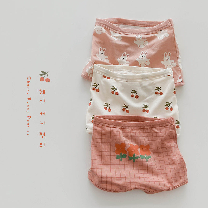 Girls Flower Fruit Cartoon Print Underwears Wholesale