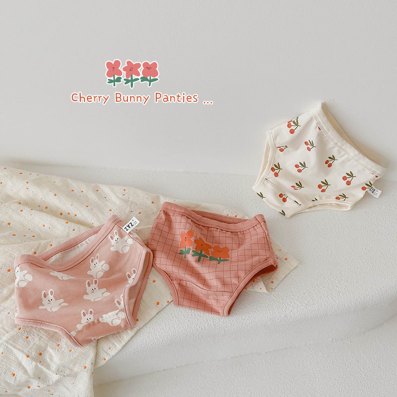 Girls Flower Fruit Cartoon Print Underwears Wholesale