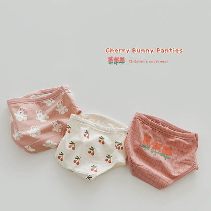 Girls Flower Fruit Cartoon Print Underwears Wholesale