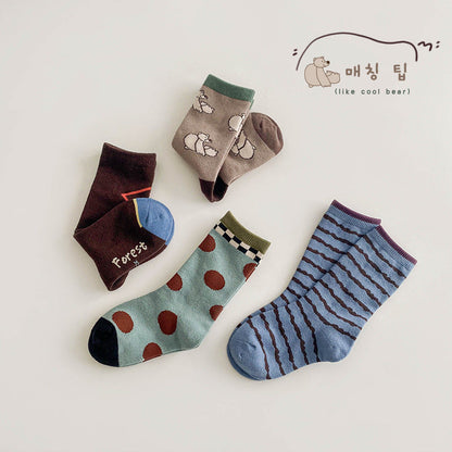 Children Unisex Striped Cartoon Accessories Socks