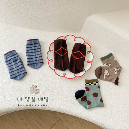 Children Unisex Striped Cartoon Accessories Socks