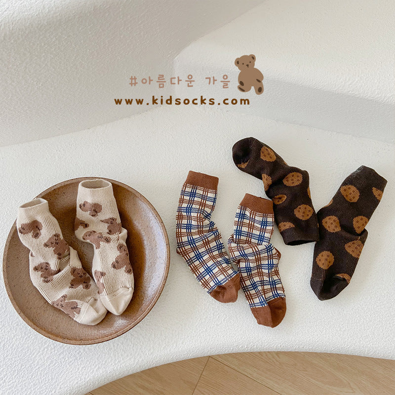 Unisex Checked Cartoon Accessories Socks Wholesale 230114308