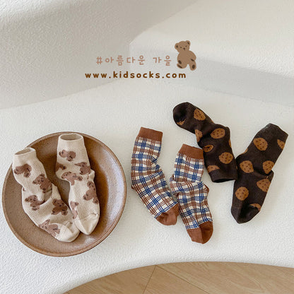 Unisex Checked Cartoon Accessories Socks Wholesale 230114308