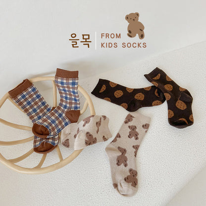 Unisex Checked Cartoon Accessories Socks Wholesale 230114308