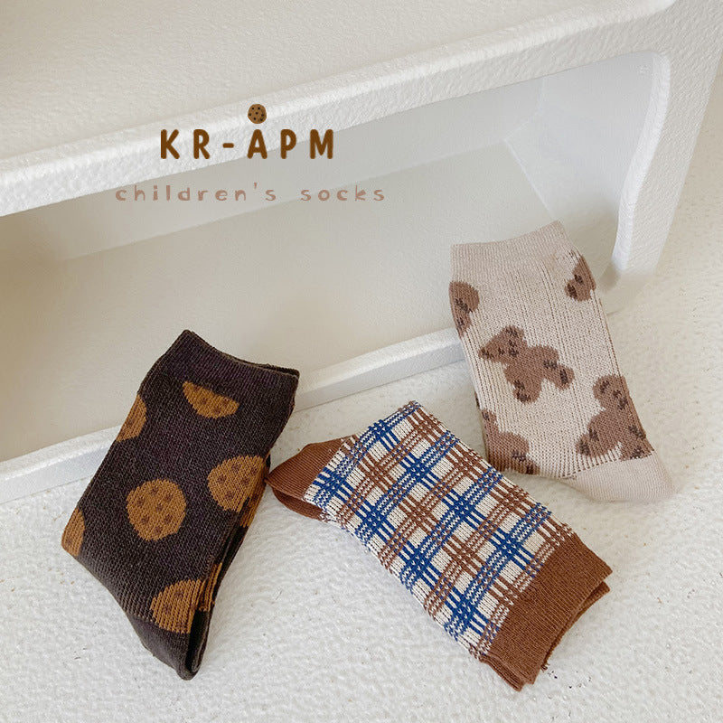 Unisex Checked Cartoon Accessories Socks Wholesale 230114308