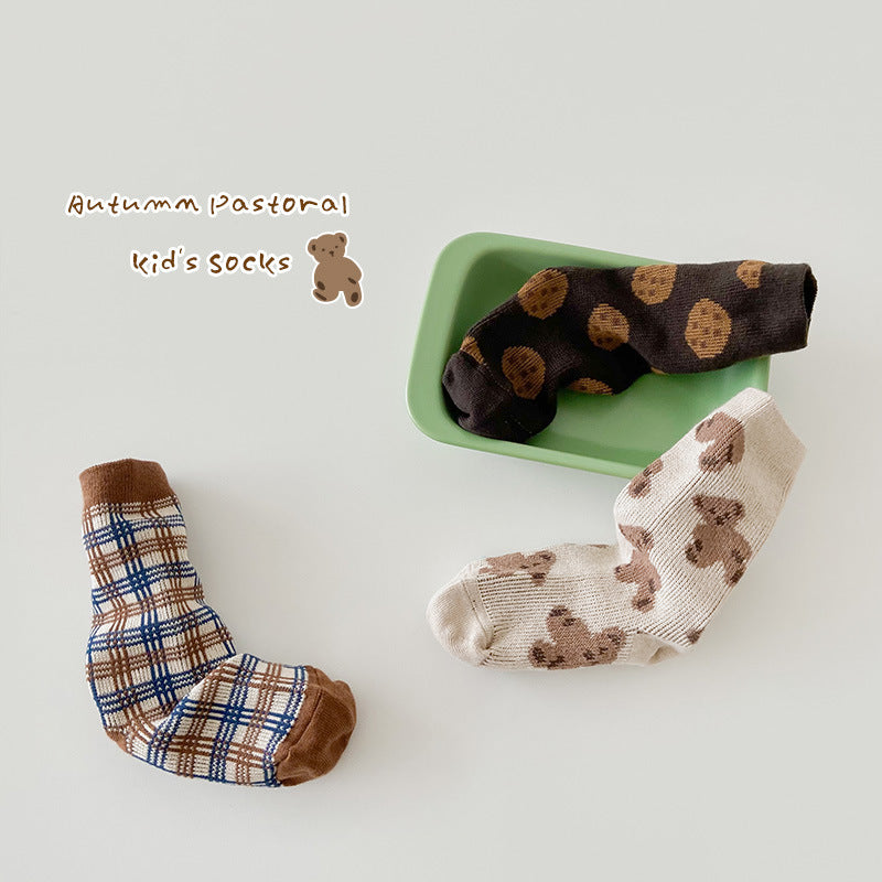 Unisex Checked Cartoon Accessories Socks Wholesale 230114308