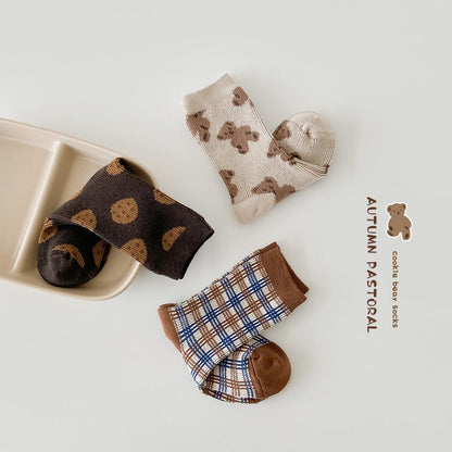 Unisex Checked Cartoon Accessories Socks Wholesale 230114308